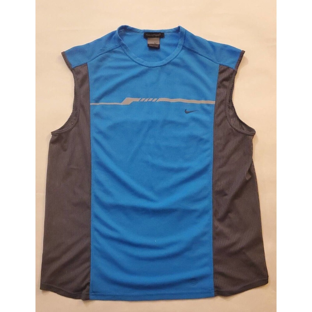 Nike Sphere Men's Sleeveless Training Tank Top Tennis Blue Gray, Size L